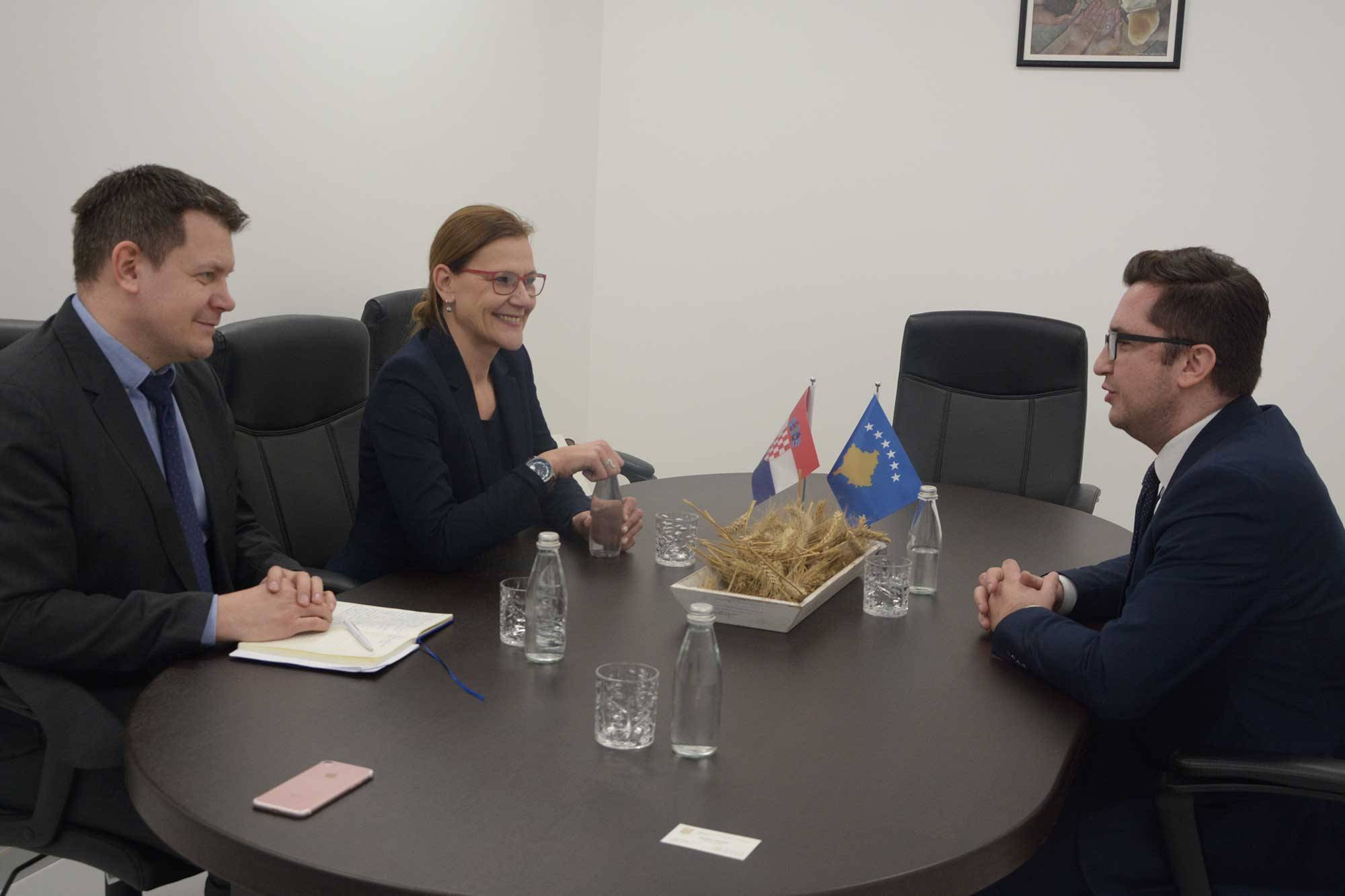 Ministri Mustafa takoi ambasadoren e Kroacisë, Danijela Barisic