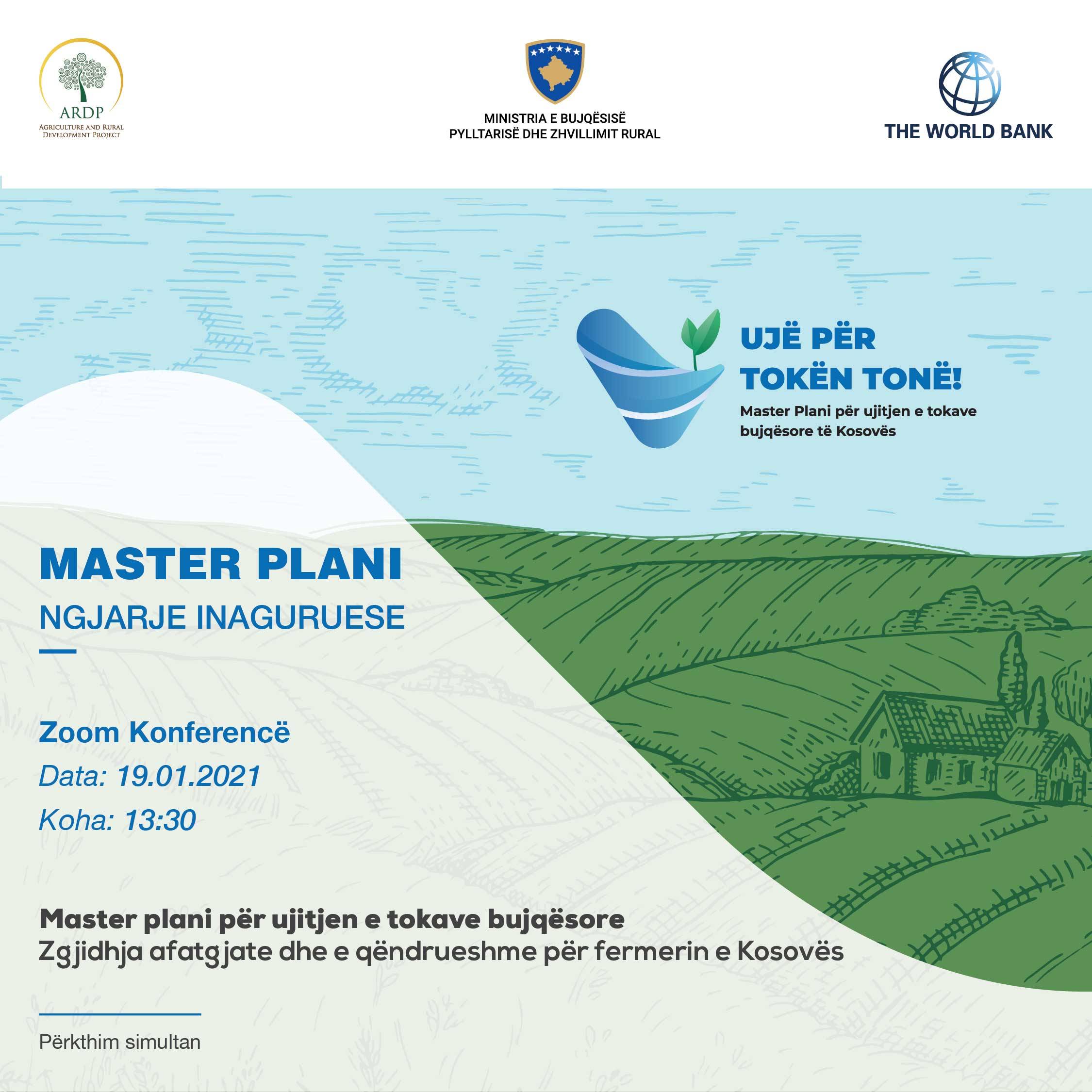 Master Plan navodnjavanja poljoprivrednih zemljišta Kosova
