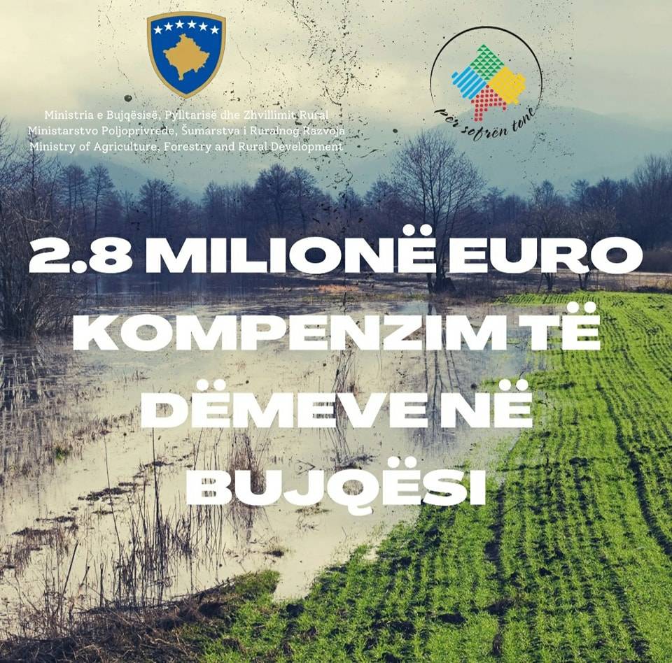 Ministri Peci: Mbi 2.8 milionë Euro për kompensimin e dëmeve në bujqësi
